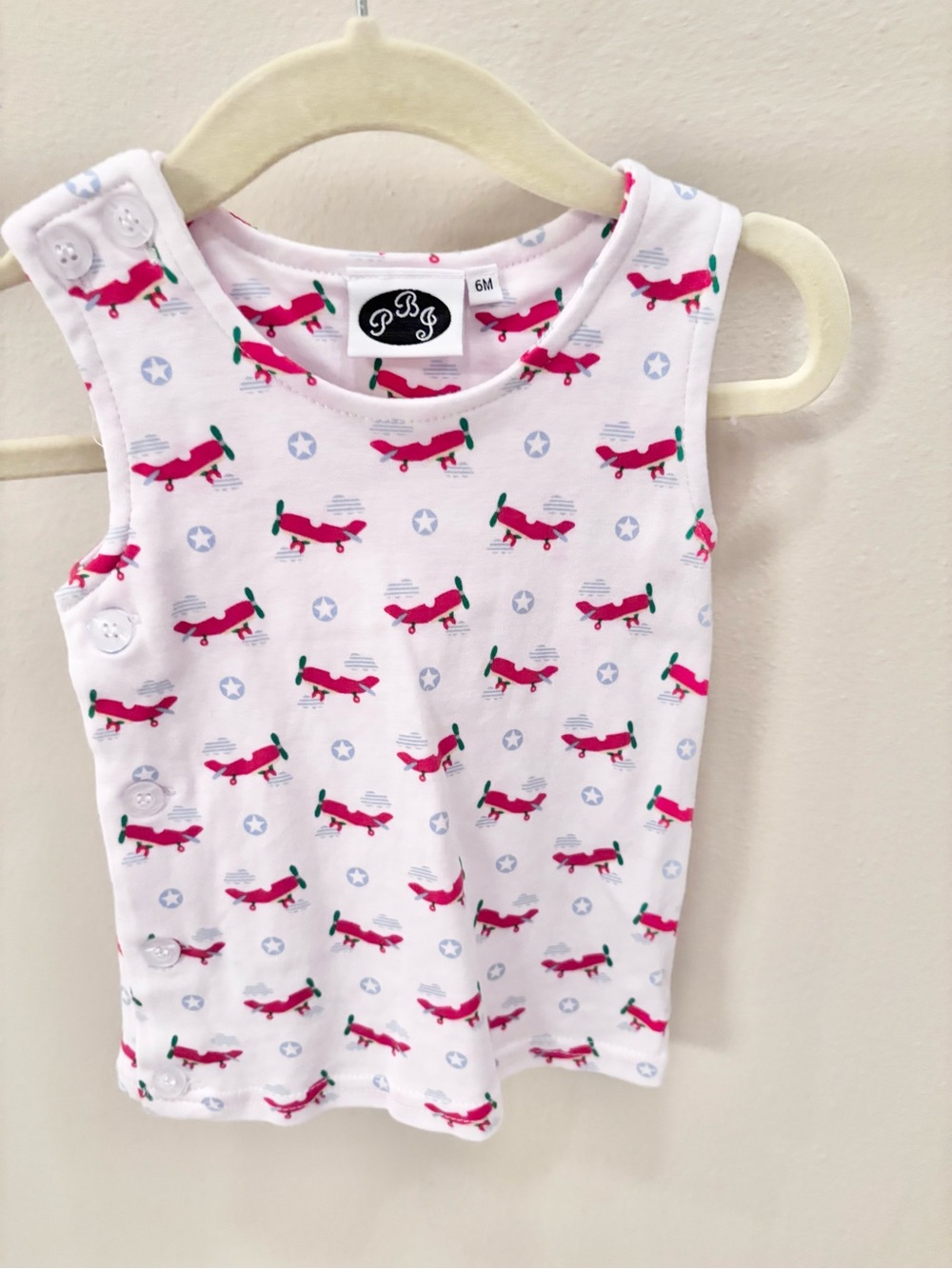 PBJ Knit Airplane Print boys top